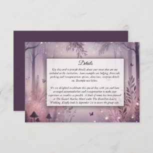 Ethereal Fairy Lights Forest Wedding Enclosure Card
