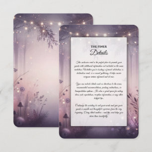 Ethereal Fairy Lights Forest Wedding Enclosure Card