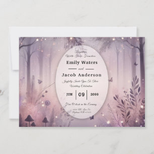 Ethereal Fairy Lights Forest Wedding Invitation
