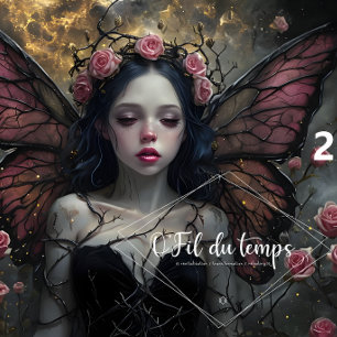 Ethereal Fairy Surrounded By Vibrant Pink Roses Tissue Paper