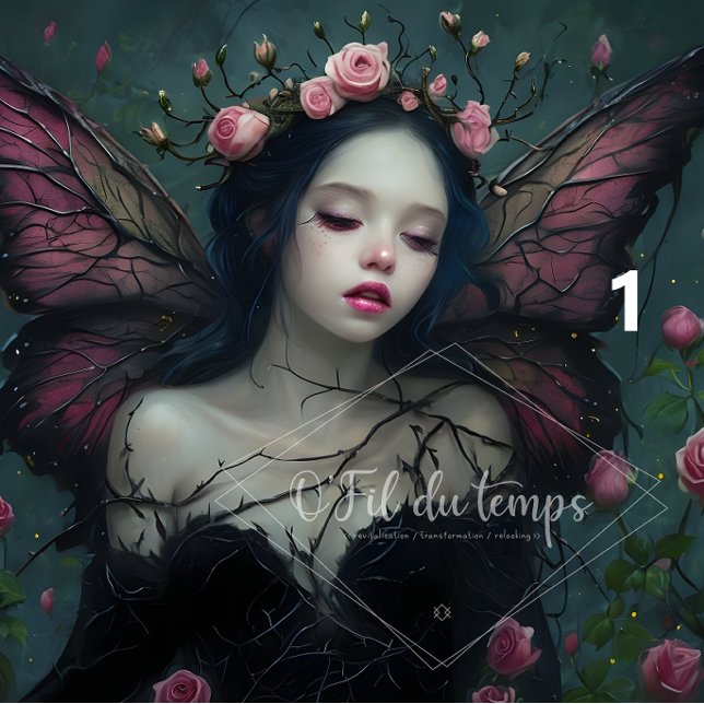Ethereal Fairy Surrounded By Vibrant Pink Roses Tissue Paper (Creator Uploaded)