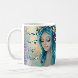 Ethereal Fantasy Art Beautiful Blue Fairy Coffee Mug