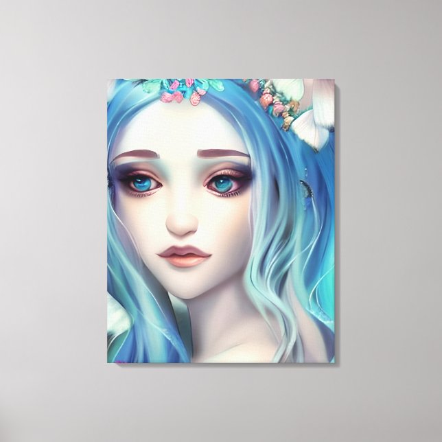 Ethereal Fantasy Art | Beautiful Fairy Birthday Canvas Print (Front)