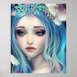 Ethereal Fantasy Art   Beautiful Fairy Birthday Poster