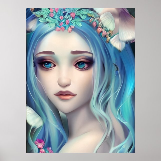 Ethereal Fantasy Art | Beautiful Fairy Birthday Poster (Front)