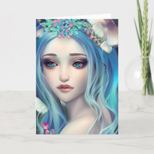 Ethereal Fantasy Art   Beautiful Fairy Birthday Thank You Card