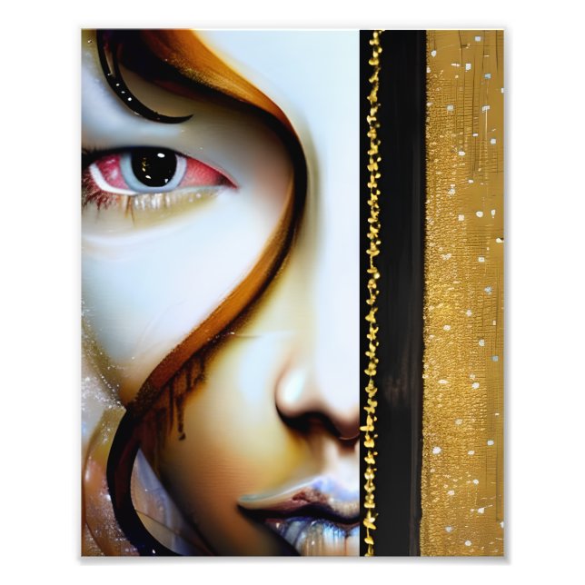 Ethereal Fantasy Art | Gold and Black Photo Print (Front)