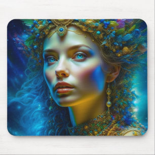 Ethereal Fantasy Art Princess Goddess and Jewels Mouse Mat