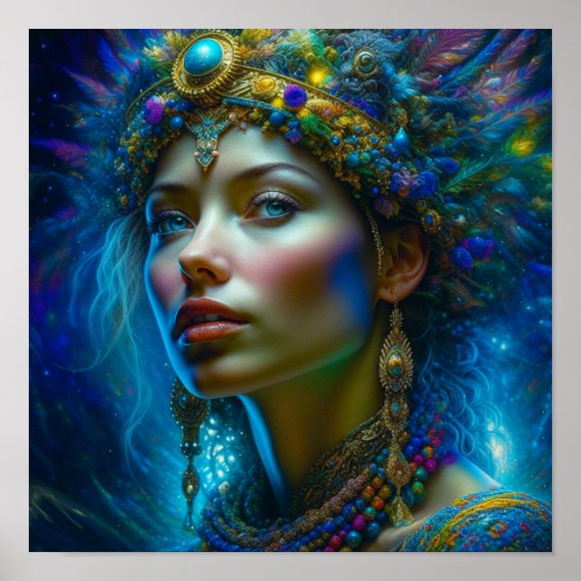 Ethereal Fantasy Art Princess Warrior Beautiful   Poster (Front)