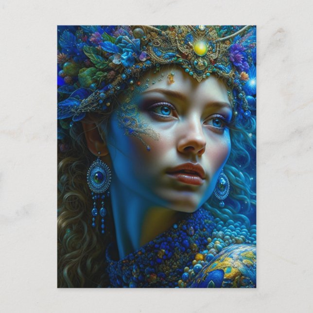 Ethereal Fantasy Art Princess Warrior Mystical Postcard (Front)