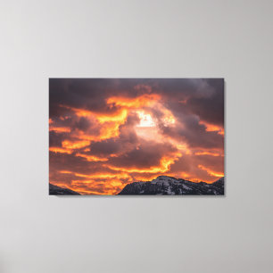 Ethereal Fire Skies Canvas Print
