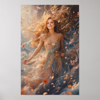 Ethereal Floral Reverie Wall Art Poster