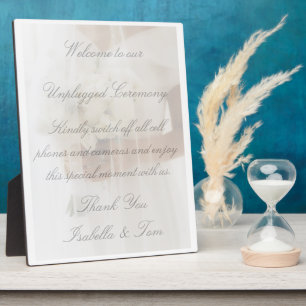 Ethereal Floral Romance Photo Unplugged Ceremony Plaque