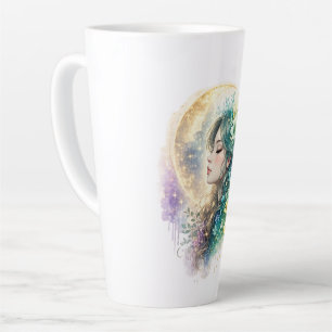 Ethereal Floral Woman Hummingbird Mug