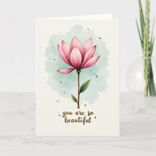 Ethereal Flower Birthday Card