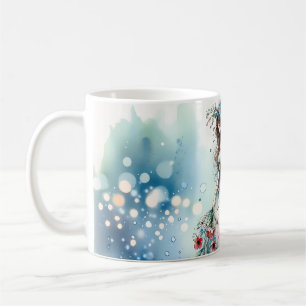 Ethereal Flower Fairy in Watercolor Dreamscape Coffee Mug