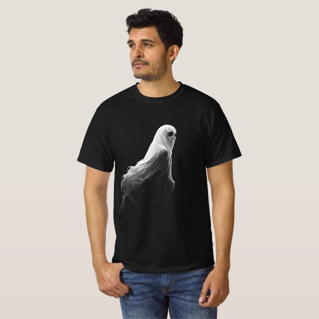 Ethereal Flowing Ghost Illustration T-Shirt (Front Full)