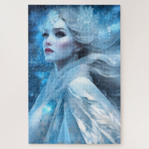 Ethereal Frozen Snow Queen Fantasy Art Jigsaw Puzzle