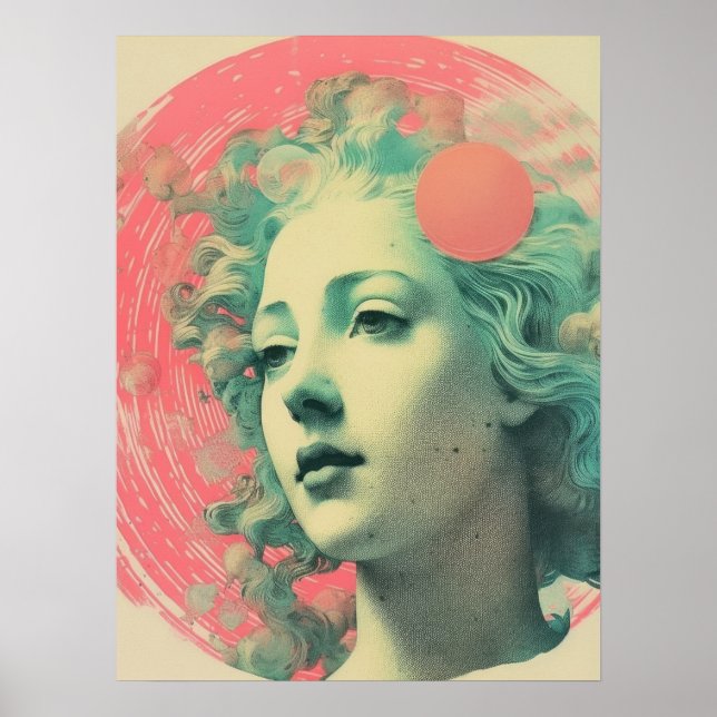 Ethereal Fusion: Vibrant Elegance Poster (Front)