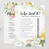 Ethereal Garden Bridal Shower Game Card