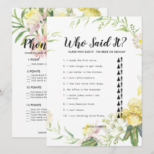 Ethereal Garden Bridal Shower Game Card