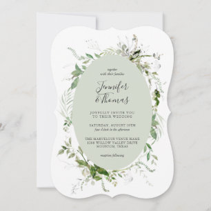 Ethereal Garden Greenery Botanical Wedding Invitation