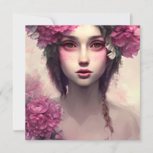 Ethereal Girl with Pink Freckles