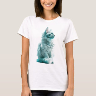 Ethereal Glacial Forest Cat Women T-Shirt