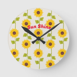 Ethereal Glow: Gold and Grey Abstract Boho Pillow Round Clock