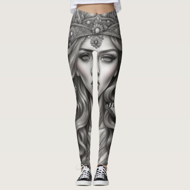 Ethereal Goddess of Butterflies Leggings (Front)