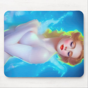 Ethereal Goddess Portrait – Surreal Fantasy Mouse Mat