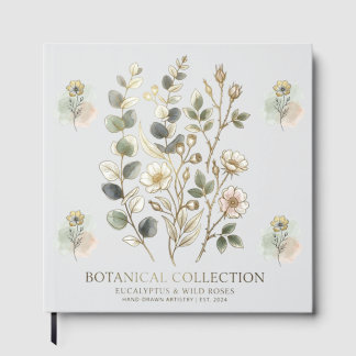 Ethereal Gold & Sage Botanical Collection Guest Book