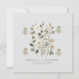 Ethereal Gold & Sage Botanical Collection Invitation