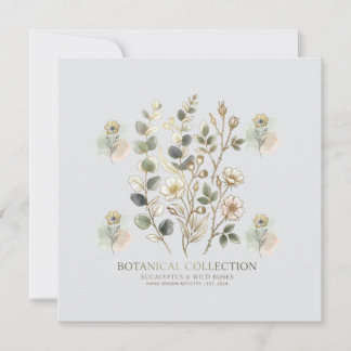 Ethereal Gold & Sage Botanical Collection Invitation