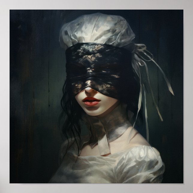 Ethereal Gothic Portrait: Hauntingly Beautiful Bli Poster (Front)