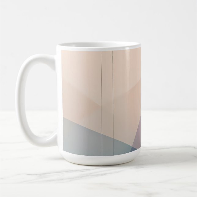Ethereal Harmony Abstract Modern Pastel Art Color Coffee Mug (Left)