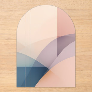 Ethereal Harmony Summary Modern Pastel Art Color Acrylic Invitations