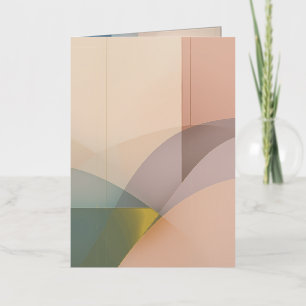 Ethereal Harmony Summary Modern Pastel Art Color Foil Holiday Card