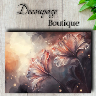 Ethereal Hibiscus Bloom Decoupage Tissue Paper