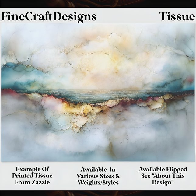 Ethereal Horizon Abstract Landscape EF6L Decoupage Tissue Paper (Creator Uploaded)