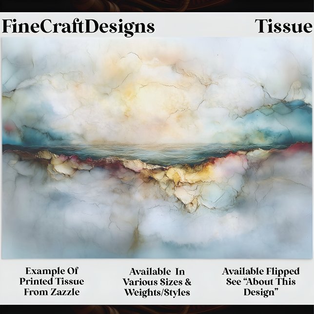 Ethereal Horizon Abstract Landscape EF6R Decoupage Tissue Paper (Creator Uploaded)