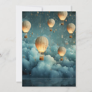 Ethereal Hot Air Balloons Invitation