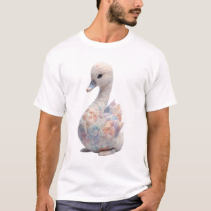 Ethereal Iridescent Pastel Swan Sculpture Men T-Shirt