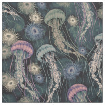 Ethereal Jellyfish and Anemones in Teal and Pink