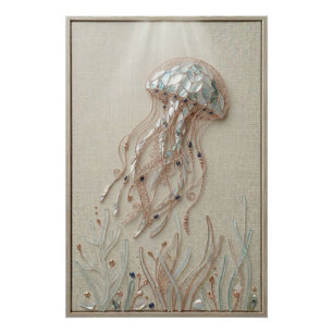 Ethereal Jellyfish Coastal Wall Art