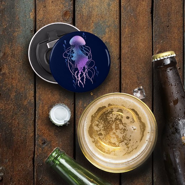 Ethereal Jellyfish Violet Blue Bottle Opener (Creator Uploaded)