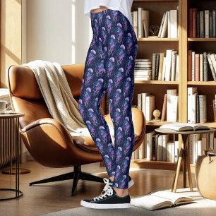 Ethereal Jellyfish Violet Blue Leggings