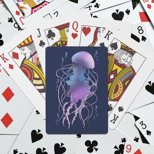 Ethereal Jellyfish Violet Blue Playing Cards (Creator Uploaded)