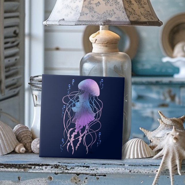 Ethereal Jellyfish Violet Blue Tile (Creator Uploaded)