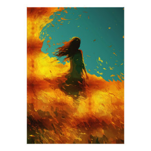 Ethereal Lady in a Golden Field Photo Print